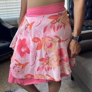Luna Chix Asymmetrical Floral Skirt